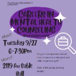 Careers in Mental Health Counseling - Group Advising on September 27, 2022